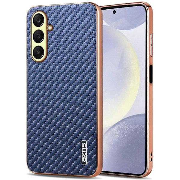 AZNS Etui til Samsung Galaxy A26 5G Elektroplettering Kulfibertekstur PU+TPU Telefoncover Multicolor Style C