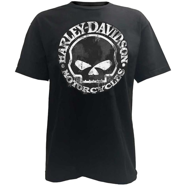 Harley-davidson T-shirt herr, handgjord Willie G Skull Distressed 30294030 3XL