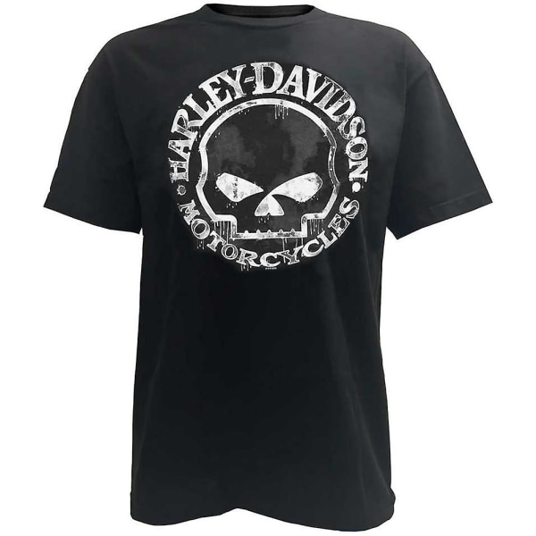 Harley-davidson T-shirt herr, handgjord Willie G Skull Distressed 30294030 XXL