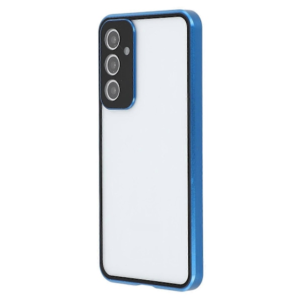 Deksel til Samsung Galaxy A16 5G/4G med skjermbeskytter/linsefilm herdet glass metall telefondeksel Multicolor Dark Blue