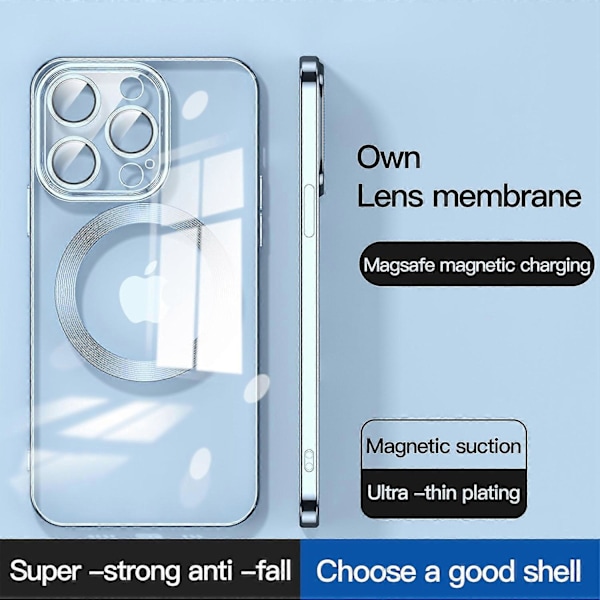 Ultratunt telefonfodral för iPhone 14 Pro 6,1 tum TPU Baksida Kompatibel med MagSafe Multicolor Style C