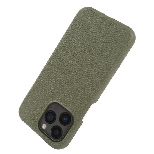 För Iphone 13 Pro 6.1" Anti-dropp cover kompatibelt med Magsafe läderbelagd PC- case Green