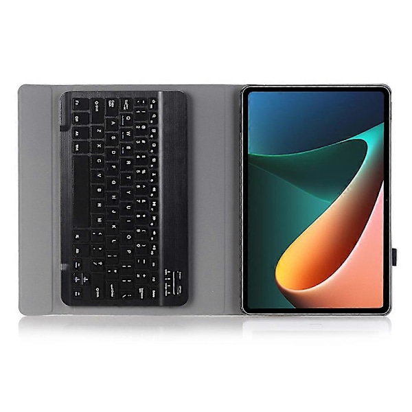 Type A AN05 Erittäin ohut TPU-kehys + Nahkainen jalustakotelo Bluetooth-näppäimistöllä Xiaomi Pad 5/5 Pro -laitteelle