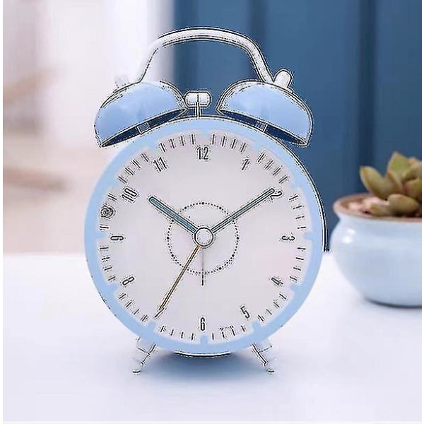 Mekaniska och upprullningsbara väckarklockor Creative Night Light Väckarklocka Reseklocka Simulering Quartz Väckarklocka Analog väckarklocka Inget brus Mini Alarm C