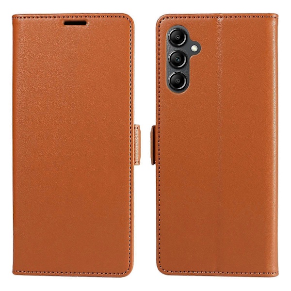 Til Samsung Galaxy A56 5G Etui Side Magnetisk Lås RFID-blokering Læder Telefonpung Cover - Sort Multicolor Brown
