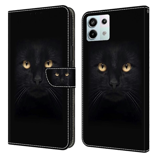 Til Xiaomi Redmi Note 13 Pro 5G/Poco X6 5G Etui 3D Mønster Flip Wallet PU Læder Telefon Cover Multicolor Style A