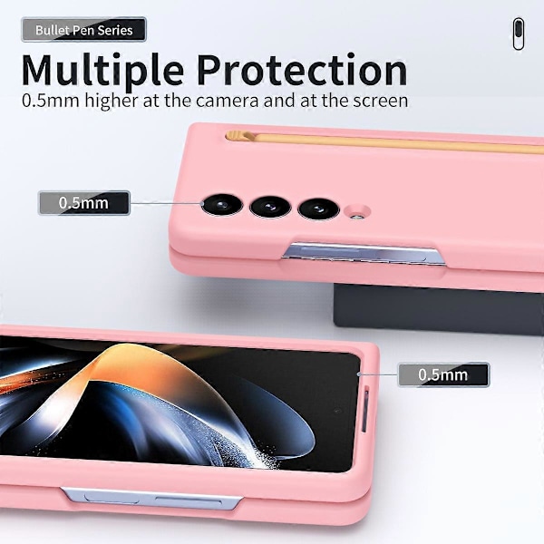 Skal för Samsung Galaxy Z Fold4 5G med Stylus Pen Gummibelagd PC Vikbart Telefonskydd Multicolor Style F