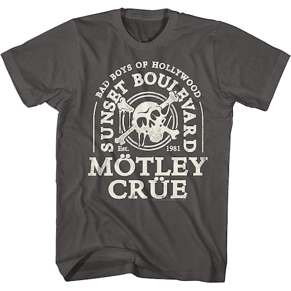 Motley Crue Rock Band Bad Boys Of Hollywood Est 1981 Vuxen kortärmad T-shirt Gray 3XL