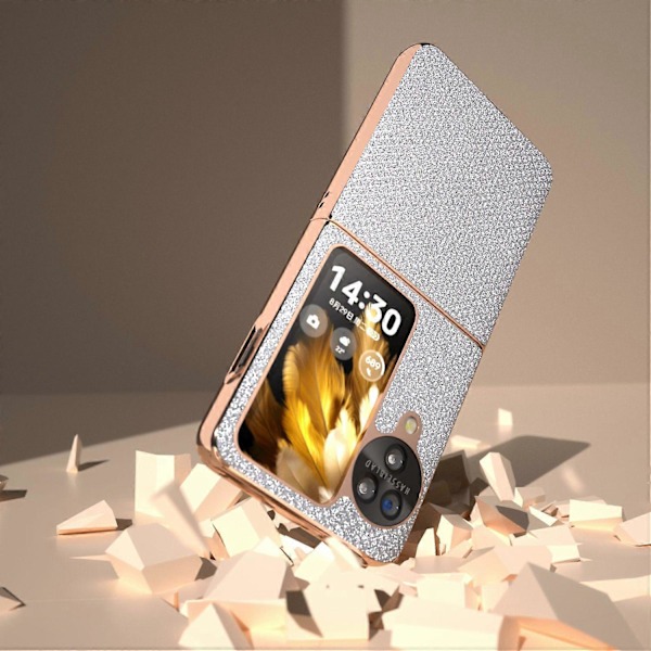 Til Oppo Find N3 Flip 5G Etui Rhinestone Tekstur Elektroplettering Telefoncover Multicolor Style D
