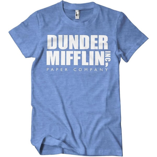 Dunder Mifflin Inc. Logo T-shirt herr - vuxen, 3xl Blue-heather S