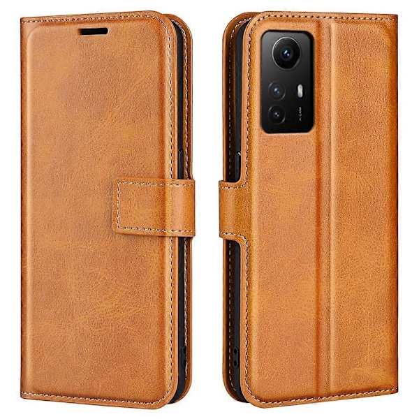Plånboksfodral i PU-läder med stativ för Xiaomi Redmi Note 12S 4G, mobilskal med kalvskinnsstruktur Multicolor Style A