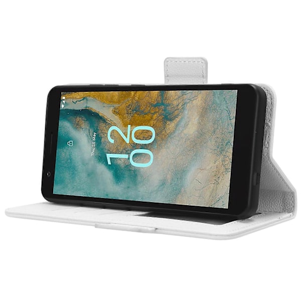 PU Læder Telefonpung til Nokia C02, Litchi Tekstur Stand Telefoncover Multicolor Style B