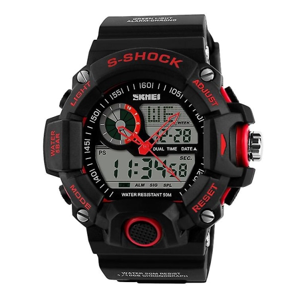 Skmei 1029 Men Outdoor Waterproof Luminous Electronic Watch Red