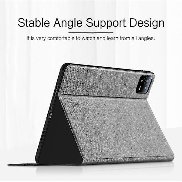 För Xiaomi Pad 6 PU Läder Tablet Fodral Fullt Skydd Ställ Tablet Skydd