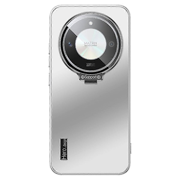Skal för Honor X40 5G/X9a 5G med Linsskyddsram Ställ TPU + PC Stöttåligt Telefonskal Multicolor Silver