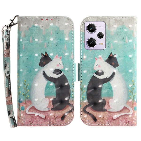 PU-læder telefoncover med stativ til Xiaomi Redmi Note 12 Pro 5G/Note 12 Pro Speed 5G/Poco X5 Pro 5G Multicolor Style D