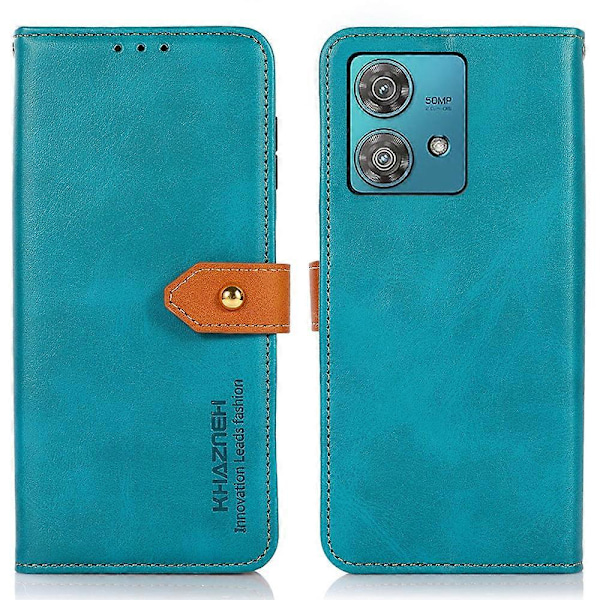 KHAZNEH Motorola Moto G84 5G -kotelo, nahkainen puhelinkotelo lompakolla ja jalustalla Multicolor Style B