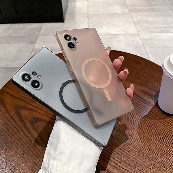 Magnetiskt skal för Nothing Phone 5G, kompatibelt med MagSafe, frostat PC-skal med kameralinsskydd P Multicolor Titanium Grey