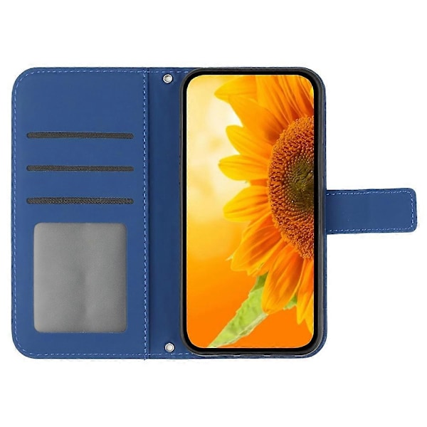 Oppo A79 5G/A2 5G Kotelo PU Nahka Auringonkukka Lompakko Puhelinkotelo Olkahihnalla Multicolor Style E