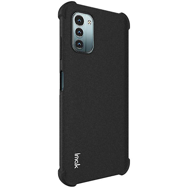 Imak för Nokia G11 / G21 Soft Tpu case Matt Airbag Anti- cover med skärmskydd Black