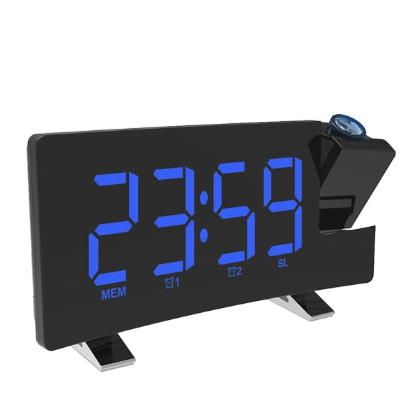 Retro Desktop LED Firkantet Vækkeur Elektronisk Kontrol Nordisk Stil Ur Blue word