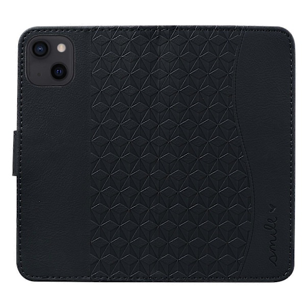 Til iPhone 15 Plus Cover Rhombus Prægning Business Læder Telefon Cover med Wallet Stand Multicolor Style D