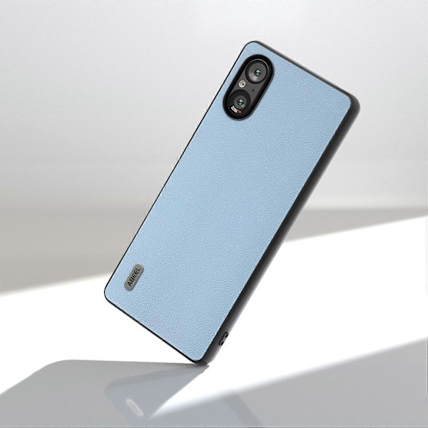 Til Sony Xperia 5 V Etui Ægte Ko Læder Belagt PC+TPU Telefon Cover Multicolor Style F