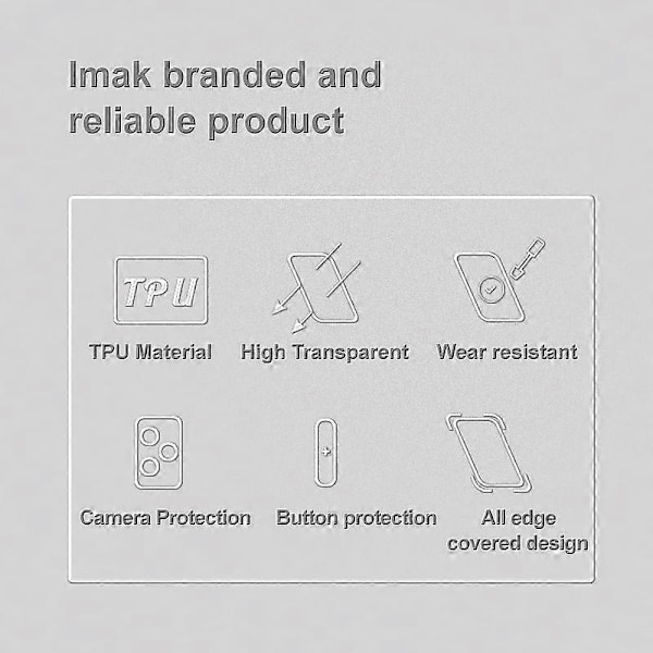 IMAK UX-5 -sarjan puhelinkotelo OnePlus 11 5G:lle, Läpinäkyvä TPU-matkapuhelinkuori
