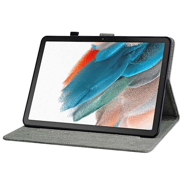 Läderfodral för Samsung Galaxy Tab A9 med sött tigeravtryck, justerbart stativ, surfplattafodral Multicolor Style C