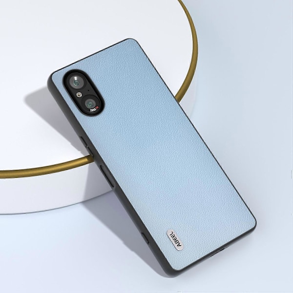 Til Sony Xperia 5 V Etui Ægte Ko Læder Belagt PC+TPU Telefon Cover Multicolor Style F