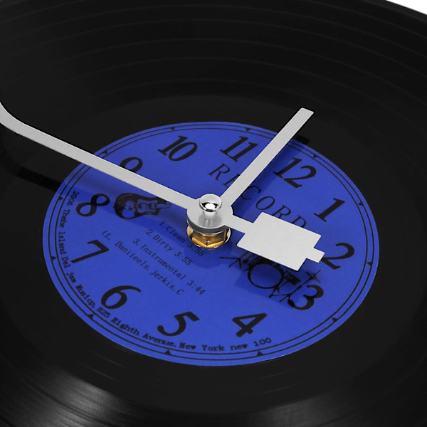 Quartz Rund Retro C Kunst Sæt Hjem Rotte Vinylplade C Blu