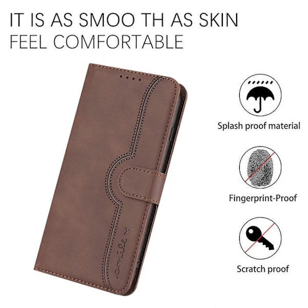 YX0030 PU Læder Wallet Case med Præget Stander Flip Telefon Cover til Samsung Galaxy S23 FE Multicolor Style C