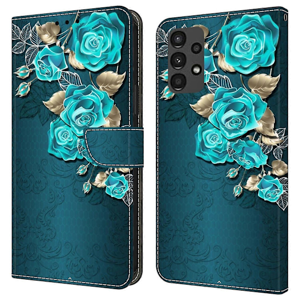 För Samsung Galaxy A13 5G/A13 4G Fodral Skyddande Läder Flip Telefonfodral Multicolor Style O
