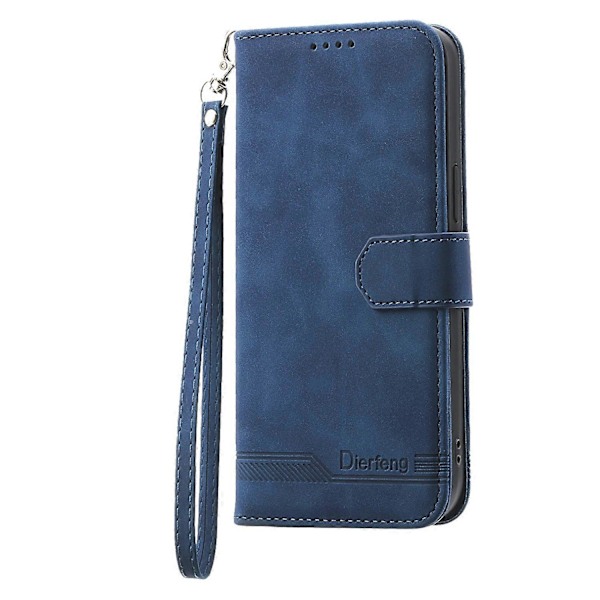 DIERFENG DF-03 for Oppo A78 5G Lær Telefonveske Linjer Avtrykk Deksel med Stativ Lommebok Multicolor Style C