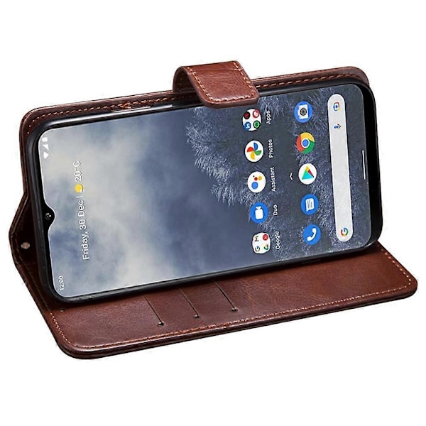 IDEWEI Lommebokdeksel til Nokia XR21 med Crazy Horse-tekstur, stativ og anti-fall skinnbeskyttelse Multicolor Style F