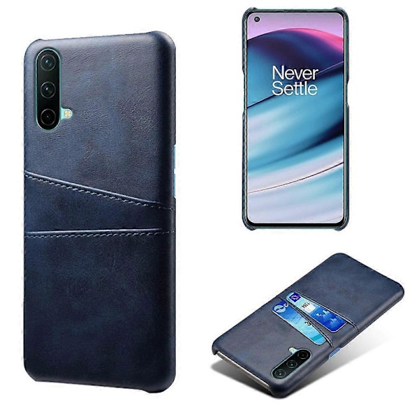 KSQ PU Läderbelagt PC Mobiltelefon Skal med Dubbla Kortfack för OnePlus Nord CE 5G Multicolor Style F