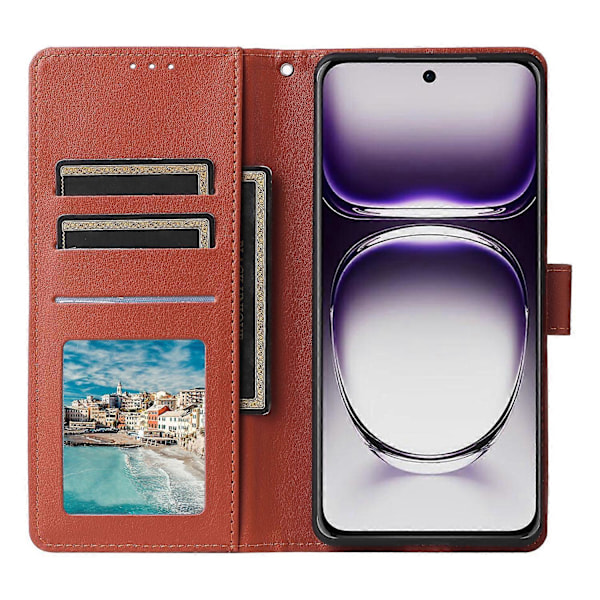 Til Oppo Reno12 Pro 5G (Global) Etui Wallet Stand View PU Læder Telefon Cover Multicolor Style C