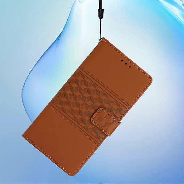 Til Samsung Galaxy A35 5G Telefon Cover Præget Rombe Tegnebog Stativ Læder Cover Multicolor Style B