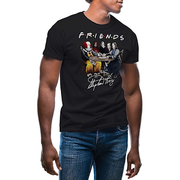 Vänners skräckfilmer inspirerade av Stephen King-karaktärerna Anime T-shirt för män Black M