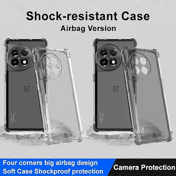 IMAK TPU-deksel med luftpute i fire hjørner for OnePlus Ace 2 5G/11R 5G
