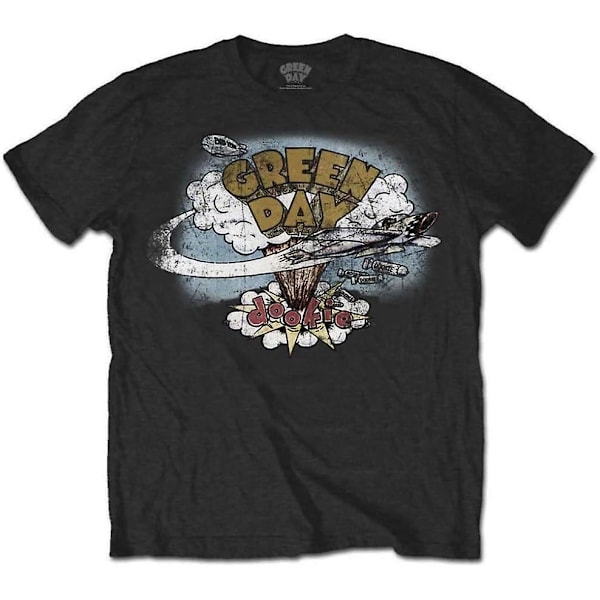 Green Day Greenday Dookie Line Art Unisex blå Dip-dye T-shirt Black L