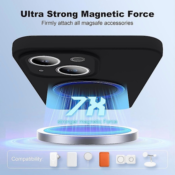 iPhone 14 Magneettinen Puhelinkotelo Piilotetulla Jalustalla Suojakuori Iskunkestävä Nestemäinen Silikonikuori Multicolor Style B