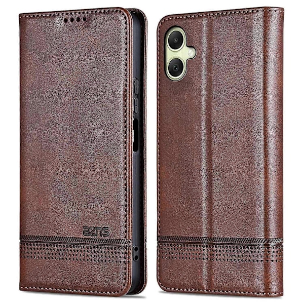 AZNS Samsung Galaxy A06 -kotelo, lehmännahkajäljitelmä PU-nahkainen lompakkokotelo - Vihreä Multicolor Coffee