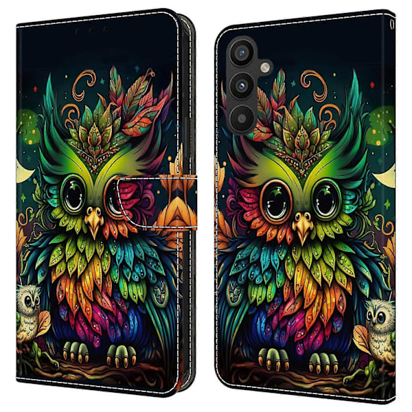 Skal för Samsung Galaxy A34 5G Mönstertryckt Skyddande Fodral TPU+PU Läder Flip Telefonfodral Multicolor Style L