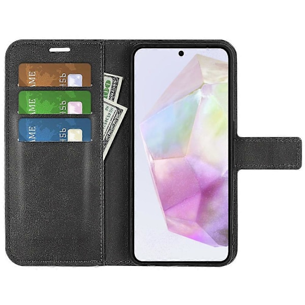 Ställfodral för Samsung Galaxy A36 5G, reptåligt mobilskal i kalvtexturerat läder Multicolor Style A