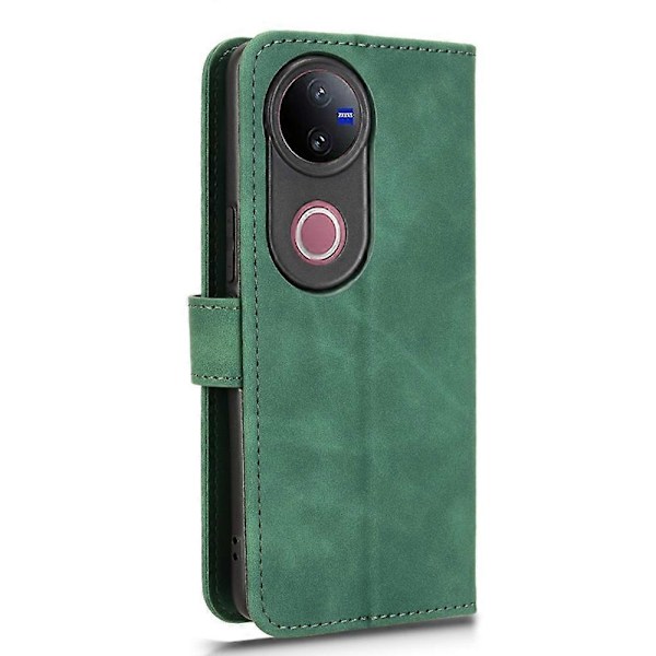 vivo V50 5G Nahkakotelo Ihoa Miellyttävä Pudotussuoja Lompakko Flip-puhelinkotelo Multicolor Green