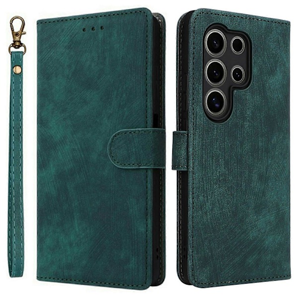 itel S25 Ultra -lompakkokotelo RFID-suojauksella, PU-nahkakansi, jalustalla Multicolor Green