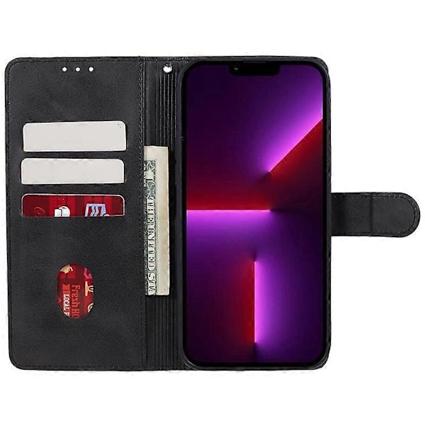 Kalvtextur PU Läder Plånboksfodral med Ställ för iPhone 13 Pro Max Multicolor Style B