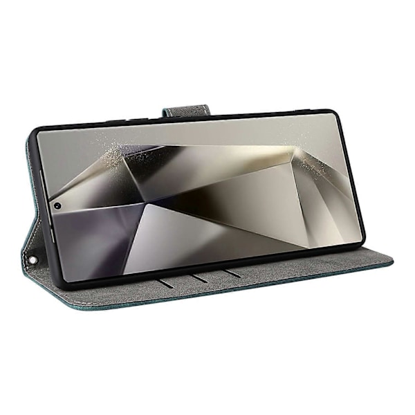 Til itel S25 Ultra Wallet Case RFID-blokering PU Læder Cover Stand View- Multicolor Green