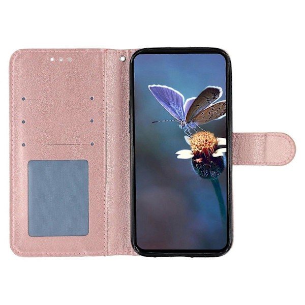 Xiaomi 14T Pro -kotelo pitsikukkainen PU-nahkainen lompakkokotelo Multicolor Rose Gold